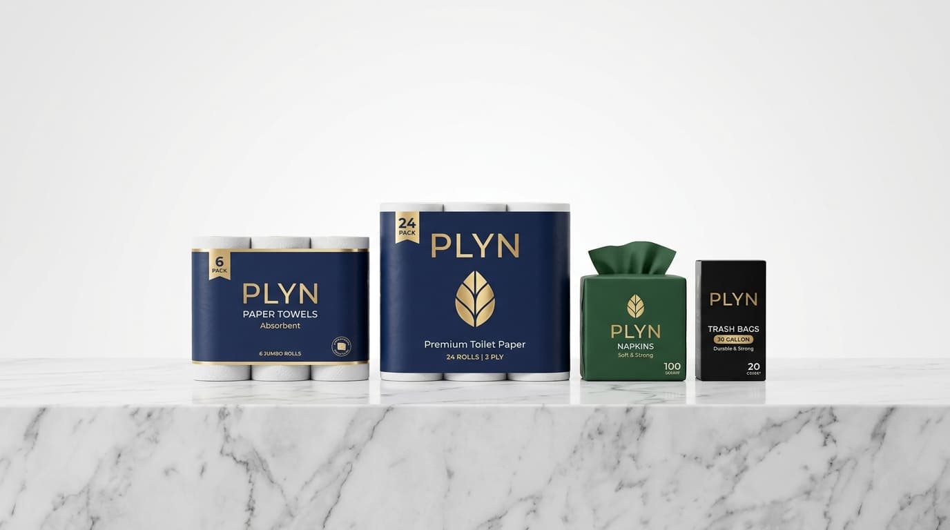 PLYN paper products for commercial customers